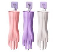 QWWQYDY Gant Menage Lengthening Dishwashing Gloves Thickening Rubber Cleaning Waterproof Anti Slip Latex Glove For Household Kitchen(Blue)
