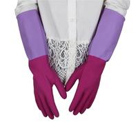 QWWQYDY Gant Menage Waterproof Dishwashing Kitchen Clean Tools Household Scrubber High Elasticity Dish Washing Rubber Latex Gloves(M)