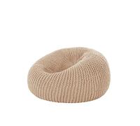 QWWQYDY Housse Pouf Chaise Housse de Pouf Souple en Imitation Tricot 【Garniture Non Incluse ! À Acheter séparément !】(Khaki,D80cm-empty Cover)