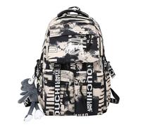 QWWQYDY Sac A Dos Fengdong mode école sac à dos for adolescents garçons Cool cartable étanche léger voyage collège grand(Khaki)