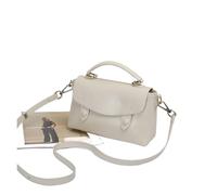 QWWQYDY Sac Homme Bandouliere Oilwax - sac messager en cuir véritable for femmes, à main Vintage de vache, petit fourre-tout ou bandoulière for dames(White)