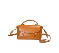 QWWQYDY Sac Homme Bandouliere Oilwax - sac messager en cuir véritable for femmes, à main Vintage de vache, petit fourre-tout ou bandoulière for dames(Light brown)