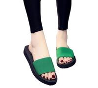 QWWQYDY Sandalette Femme Pantoufles d'extérieur légères for femmes, chaussures Cool, tongs plates roses antidérapantes, sandales de base for la maison, Zapatillas(Color-B,39-(suit for 38))