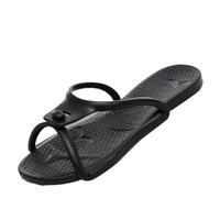 QWWQYDY Sandalette Femme Pantoufles pliables for femmes et hommes, tongs portables for voyage d'affaires, sandales d'intérieur légères, chaussures de plage et d'extérieur(Black,37-38)
