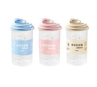 QWYEIQ Bouteille de lait avec bouchon, bouteille d'eau réutilisable avec ligne d'échelle, récipient pour le stockage du réfrigérateur pour pichet à lait maternel, babeurre, noix, jus, sirop, crème à