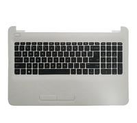 QWZOZST Clavier d'ordinateur Portable Russe/américain/Britannique/Espagnol/Latin/Allemand/Italien pour HP 15-AC 15-AY 15-AF 15-BA TPN-C125 TPN-C126 avec Repose-Poignets supérieur(White US)