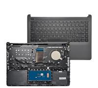 QWZOZST pour HP pour Pavilion 14-CF 14S-CF 14-DF 14S-DF 14-DK 14S-CR 240 G8 245 246 Clavier d'ordinateur Portable US/Espagnol/Latin Repose-Poignets supérieur(Gray US 1)