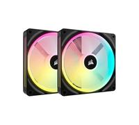 Corsair iCUE Link QX140 RGB à Dôme Magnétique de 140mm Ventilateurs - Double Ventilateurs Kit de Démarrage avec Le Hub du Système iCUE Link - Noir