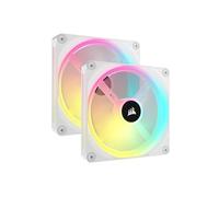 Corsair Ventilateurs iCUE Link QX140 RGB à dôme magnétique – Kit double avec hub – Blanc