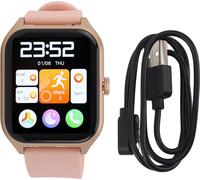 QX5 Smart Watch BT Message d'appel Notification Contrôle Vocal Modes sportifs multiples 1,96 pouces 240x282 écran Fitness pour une utilisation quotidienne Rose