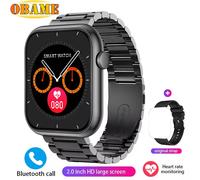 Qx7 Montre Intelligente Hommes Femmes 2.01 Pouces Smartwatch Bluetooth Appel Fréquence Cardiaque Sos Sang Oxygène Gps Ai Voix Sport Smartwatch 2025New.Black Mesh Belt.2025New Watch