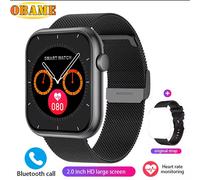 Qx7 Montre Intelligente Hommes Femmes 2.01 Pouces Smartwatch Bluetooth Appel Fréquence Cardiaque Sos Sang Oxygène Gps Ai Voix Sport Smartwatch 2025New.Black Steel Strip.2025New Watch