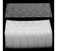 qxayxa 56 feuilles/1344 pcs patchs adhésifs faux ongles transparents | 1344 pastilles double face, tenue forte; 12 tailles; pose rapide sans colle ni dégâts; idéal press-on/salon.