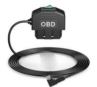 Qxckyag Kit de Câblage Dashcam OBD USB Type C 12-24 V vers 5 V/3 A USB-C | Surveille 24/7 en mode Parking et ACC O, protection batterie 11,6 V pour éviter la décharge; détection tension et gestion.