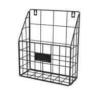 Qxckyag Organisateur de courrier mural Facile Noir 30x25x10cm | Installation simple sans outils grâce à un dans un noir discret.