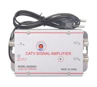 Qxckyag Répartiteur Amplificateur TV câble 30 DB 45-860 MHz Prise UE 220V | Prise EU 220V incluse; idéal pour DTMB et antenne extérieure, améliore nettement le signal et la clarté d'image.