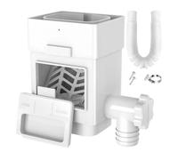 Qxckyag Système de récupération d'eau de pluie Fenêtre Filtration Amovible | Corps en PVC robuste, design épuré et installation simple, collecte efficace et filtration amovible pour usage continu.