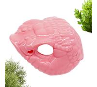 Qxcmuan Grotte pour Reptiles,Décor D'Aquarium Réaliste en Forme De Tête De Serpent - Décor Terrarium Abri Tortue | pour Petites et Moyennes Espèces Iguane Tortue Gecko Léopard Escargot