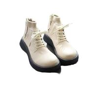 QXDZSW Bottes courtes à tête large pour femme - Imperméables - En peluche chaude - En laine - Chaussures moches et mignonnes, Peluche beige 02, 39.5 EU