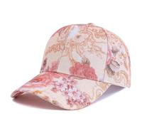 QXDZSW Casquette de baseball respirante pour femme Motif floral décontracté Streetwear Sport Chapeau féminin Dopamine Mode Cap, rose, Taille unique