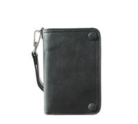 QXDZSW Mode Hommes Portefeuille Embrayage Sac à Main Mâle Bifold Money Clips avec Moraillon Grande Capacité Carte Portefeuille Court W/Zip Poche, Noir avec revêtement plat