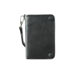 QXDZSW Mode Hommes Portefeuille Embrayage Sac à Main Mâle Bifold Money Clips avec Moraillon Grande Capacité Carte Portefeuille Court W/Zip Poche, Noir avec revêtement plat