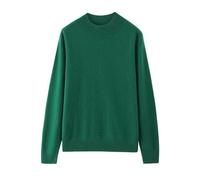 QXDZSW Pull basique chic pour femme Automne Hiver Solide Doux Chaud Cachemire Tricot Pull Col montant Classique Couleurs polyvalentes, Zu Mu Lv, M