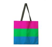 QXDZSW Sac fourre-tout en lin avec motif arc-en-ciel, sac à bandoulière léger, grande capacité, respectueux de l'environnement, sac fourre-tout, 9, 40x40cm