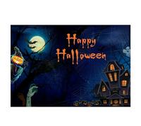 QXDZSW Toile de fond Happy Halloween Horreur Lune Citrouille Sorcière Château Petite hotographie Décor de fête