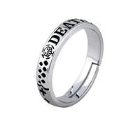 qxEMMLIA Anneau d'accessoires de Cosplay d'anime pour One Piece Trafalgar D. Water Law, Anneau réglable Accessoires de Bijoux de Mode Cadeau