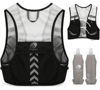 Qxer-Gilet Hydratation Avec 2pcs 500ml Bouteilles D¿Eau Douce, Ultra Léger Gilet Trail Running Femme Homme, Réglable Sac Hydratation Running Pour Randonnée Course À Pied Sport