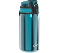 Qxer-Gourde Enfant, Inox Léger, 400ml, Non Isolé, Anti-Fuite, Facile À Ouvrir, Verrouillage Sécurisé, Lavable Au Lave-Vaisselle, Poignée De Transport, Acier Inoxydable, Aqua