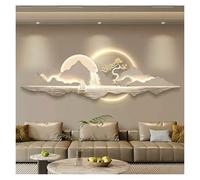 Qxgylz Art Mural avec Lumières LED - Décoration Murale 3D, Superbe Art Mural 3D Paysager Lumineux, Décoration Murale 3D Durable en Porcelaine Cristalline pour Salon Et Chambre(A,100cm/39.37in)