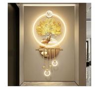 Qxgylz Décoration Murale 3D avec Éclairage LED, Art Peinture Suspendue Moderne, Surface Texturée Et Lumière, Sculptures Murales en Créatives De Paysage, pour Chambre Bureau(A,140x70cm/55.1x27.6in)