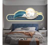 Qxgylz Décoration Murale 3D avec Éclairage LED, Art Peinture Suspendue, Peinture Murale Créative en Grès, Illuminée, for Hall D'hôtel, Salon, Chambre À Coucher(N,150cm/59.1in)