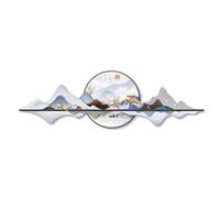Qxgylz Décoration Murale LED 3D, Art Mural 3D Relief LED, Cristal Relief Montagnard, Sculpture Murale Moderne, Installation Facile pour Salon Maison Bureau(D,120cm/47.2in)