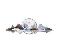 Qxgylz Décoration Murale LED 3D, Art Mural 3D Relief LED, Cristal Relief Montagnard, Sculpture Murale Moderne, Installation Facile pour Salon Maison Bureau(B,120cm/47.2in)