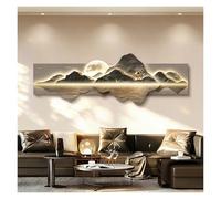 Qxgylz Décoration Murale LED 3D Feng Shui, Surface Texturée Et Lumière LED, Peinture LED, Sculptures Murales en Créatives De Paysage, pour Salon Chambre Bureau(D,120cm/47.2in)