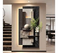 Qxgylz Décoration Murale Lumineuse 3D en Relief, Peinture Décorative en Relief, Tableau Décoratif, Panneau Lumineux avec Éclairage D'ambiance, Peinture LED Entrée, Couloir(A,140x70cm/55.1x27.6in)