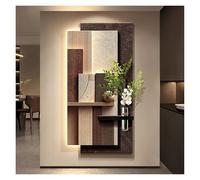 Qxgylz Décoration Murale Lumineuse 3D en Relief, Peinture Décorative en Relief, Tableau Décoratif, Panneau Lumineux avec Éclairage D'ambiance, Peinture LED Entrée, Couloir(C,100x50cm/39.4x19.7in)