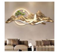 Qxgylz Tableau Décoratif 3D avec Éclairage LED, Mur d'art 3D Moderne, Sculptures Murales, Peinture Décorative en Relief, Fresque Murale Suspendue, pour Salon, Couloir Ou Bureau(D,L150cm/59.1in)
