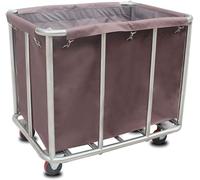 QXHSSM Chariot de service mobile en acier inoxydable avec support de rangement for hall d'hôtel, chariot roulant de service en chambre marron