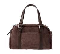 QXHSSM Sac fourre-tout for femme, sac à bandoulière souple en polyester, style décontracté, style vintage, idéal for le bowling, collection automne-hiver(Coffee)
