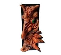 Qxiao Bibliothèque Monstre Serre-livres Halloween Peeping Horreur Visage Humain Support de livre créatif réaliste Frankenstein Monster Booknook Statue d'étude Décoration