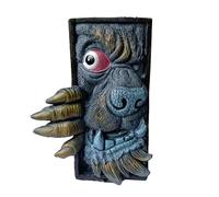 Qxiao Bibliothèque Monstre Serre-livres Halloween Peeping on The Bookshelf Monster Horror Human Face Stand Creative Réaliste Frankenstein Monster Booknook Statue Study Decoration