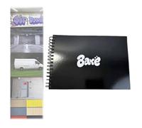 Qxiao Carnet de croquis graffiti : papier recy e 200 lb, carnet de croquis graffiti vierge avec 180 véritables paysages urbains, bloc à dessin cool pour enfants et adultes, papier sans sang