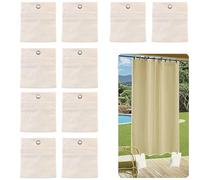 Qxiao Lot de 10 poids de rideaux d'extérieur de 425,2 g - Réutilisables et résistants au vent - Sacs lestés pour bas de draperie, rideaux de terrasse, sac lesté, installation facile pour pergola