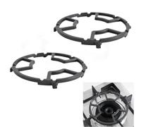Qxiao Lot de 2 anneaux réducteurs antidérapants en fonte pour wok à quatre ou cinq griffes, support universel pour cuisinière à gaz, plaque de cuisson, support de poêle à café moka