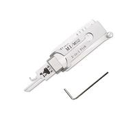 Qxiao M1/MS2 Outil de crochetage de serrure pour serrure de porte à double rainure Pro 2 en 1 décodeur et outils de crochetage de clé de voiture multifonction en acier inoxydable kits de réparation