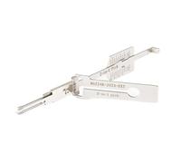 Qxiao MAZ24R-2024-EXT Outil de crochetage de serrure pour serrure de porte à double rainure Pro 2 en 1 décodeur et outils de crochetage de clé de voiture multifonction en acier inoxydable kits de